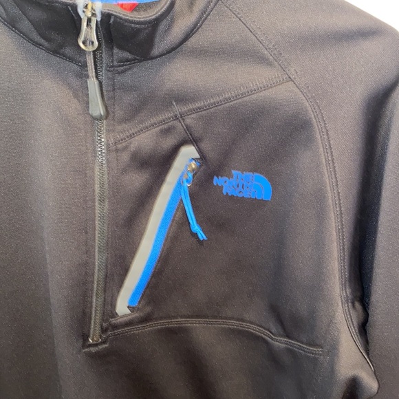 North face black with royal blue trim quarter zip - men’s medium - Picture 4 of 4